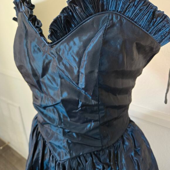 Formal Blue Iridescent Dress Floor Length Size 9/10 - Picture 3 of 15